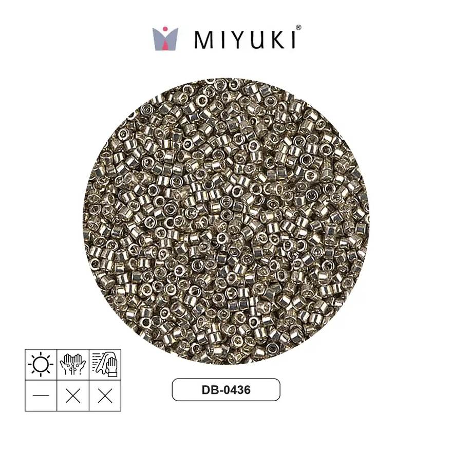 Miyuki delica 11/0 DB0436 galvanized pewter x 250g