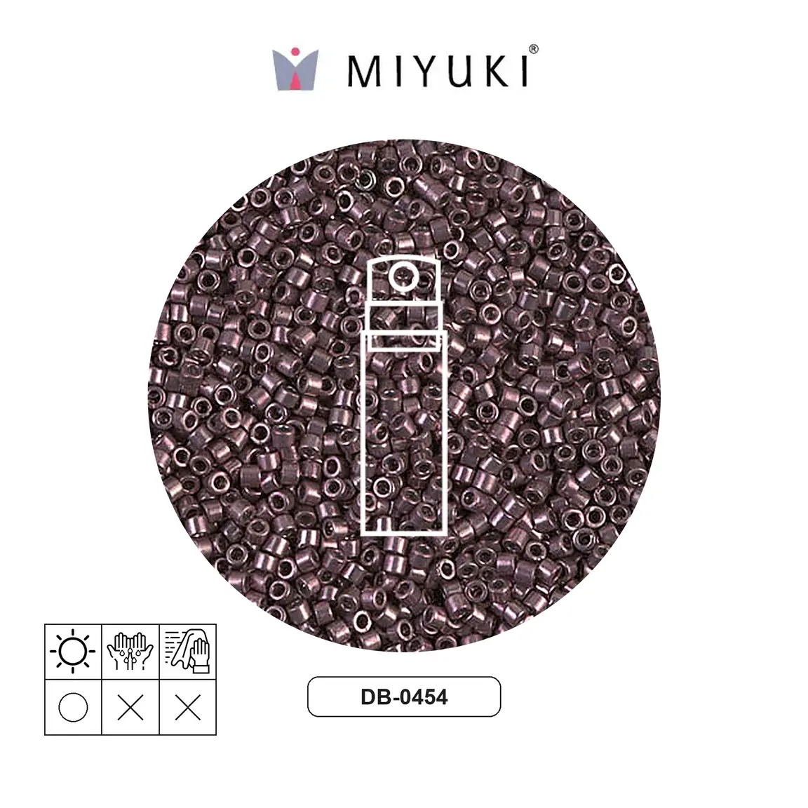 Miyuki delica 11/0 DB0454 galvanized smoky amethyst x 10g