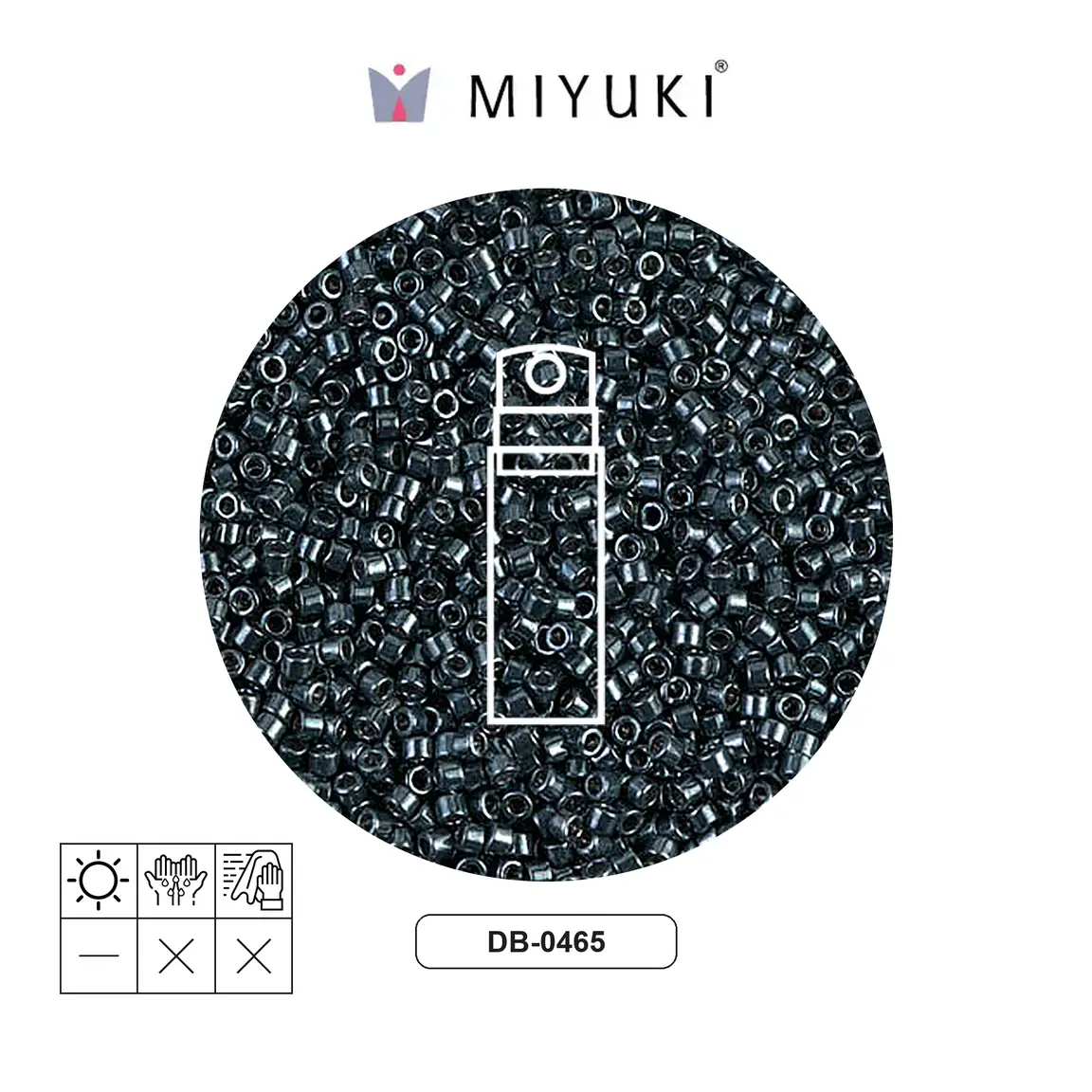 Miyuki delica 11/0 DB0465 galvanizado midnight azul x 10g