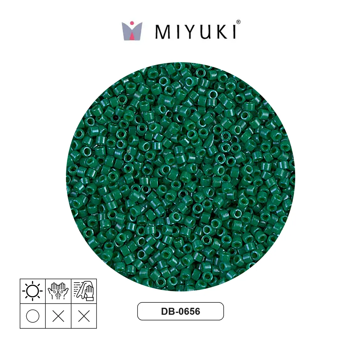 Miyuki delica 11/0 DB0656 opaque jade green x 50g