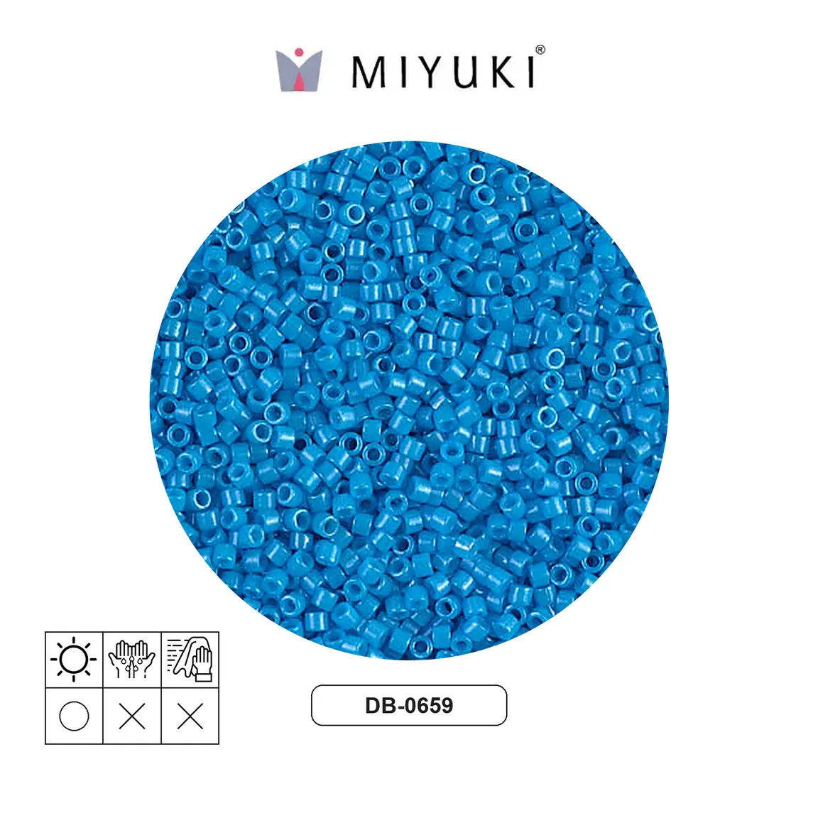 Miyuki delica 11/0 DB0659 opaco oscuro azul turquesa azul x 50g
