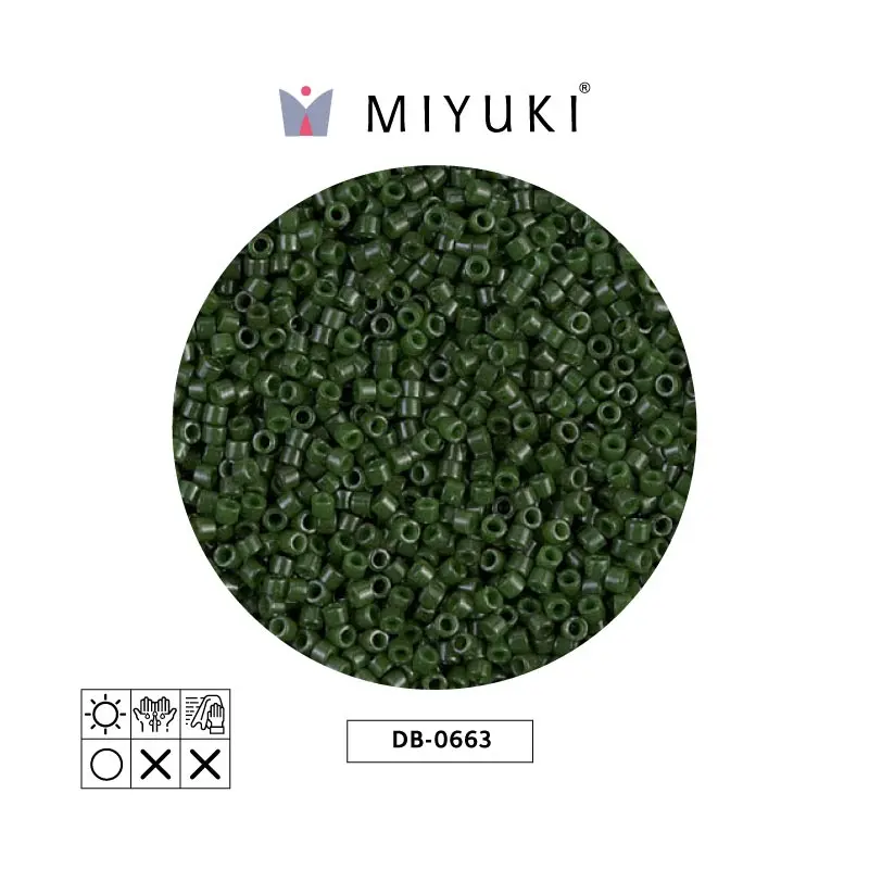 Miyuki delica 11/0 DB0663 opaco verde x 50g