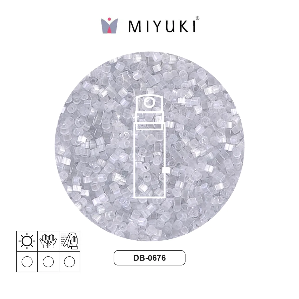 Miyuki delica 11/0 DB0676 grey silk satin x 10g