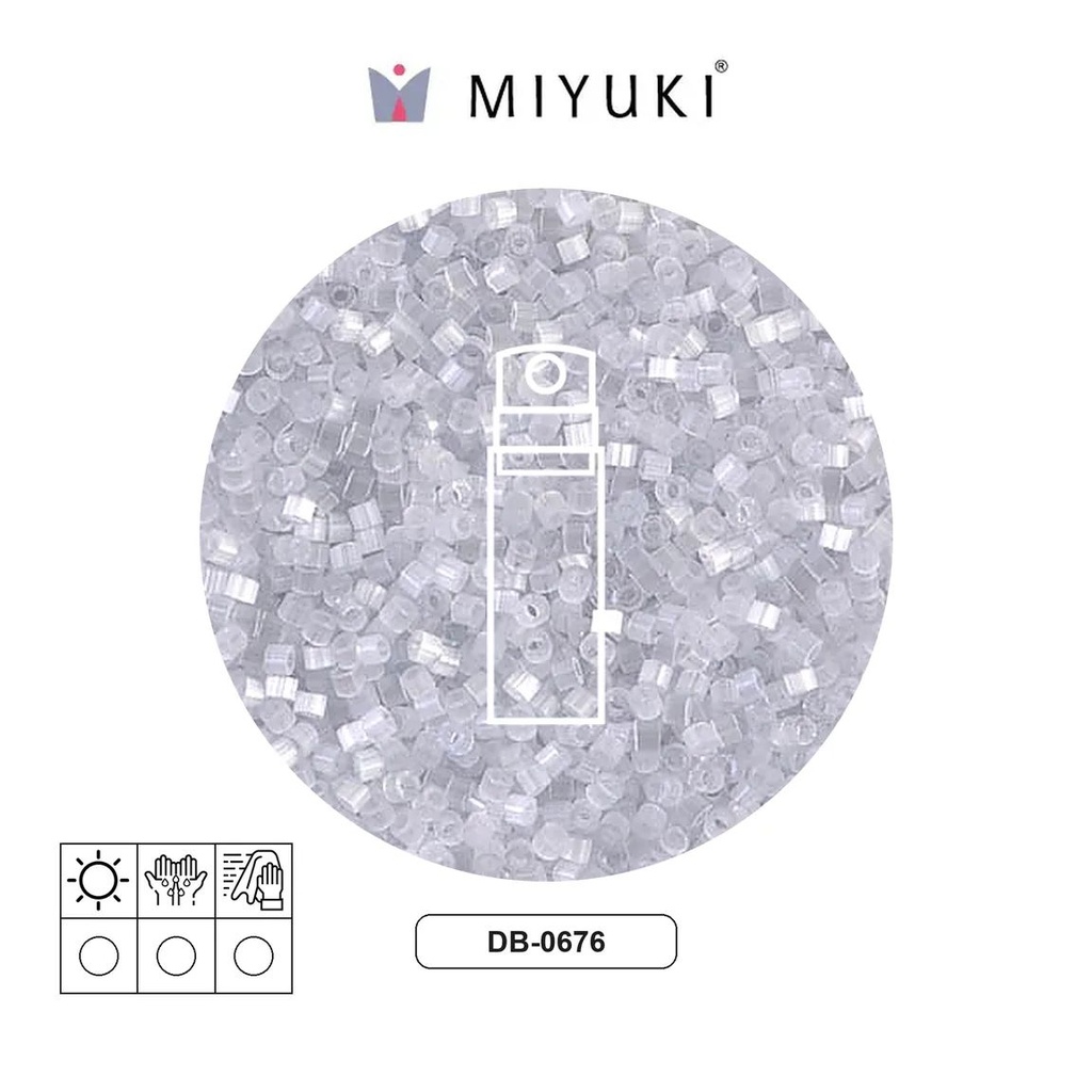 Miyuki delica 11/0 DB0676 gris sedoso satinado x 10g