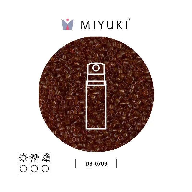 Miyuki delica 11/0 DB0709 transparente oscuro cafe x 10g