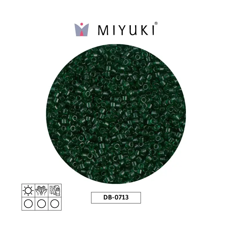 Miyuki delica 11/0 DB0713 transparente oscuro verde x 50g