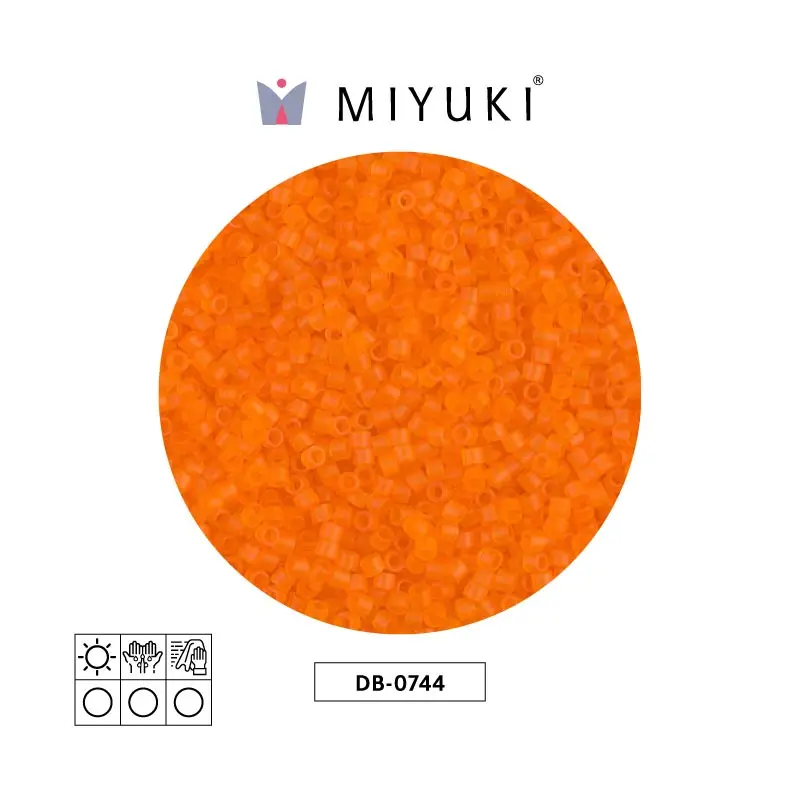 Miyuki delica 11/0 DB0744 matte tran orange x 50g