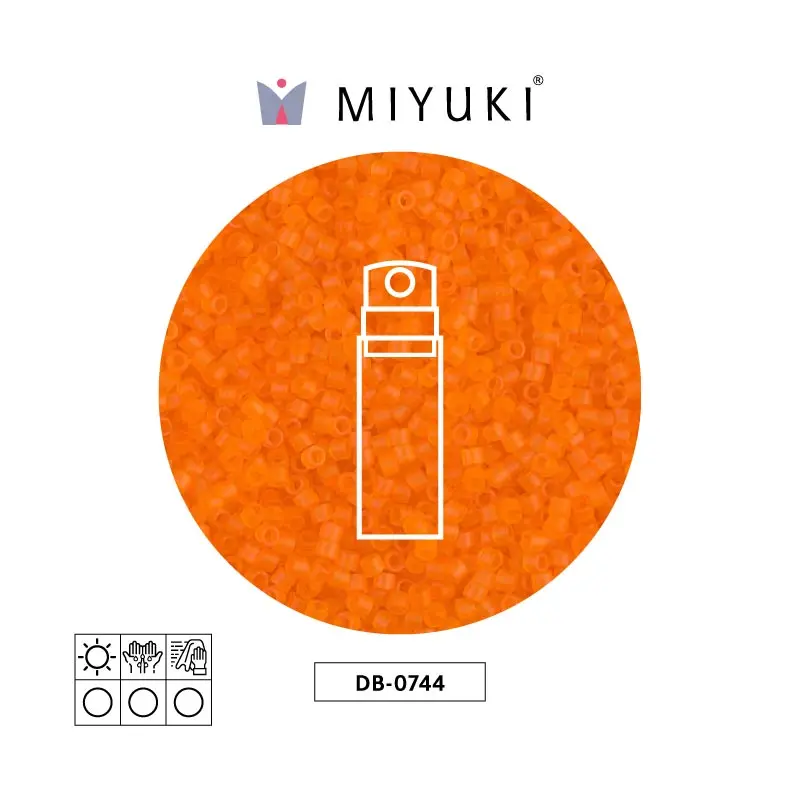 Miyuki delica 11/0 DB0744 matte trans orange x 10g
