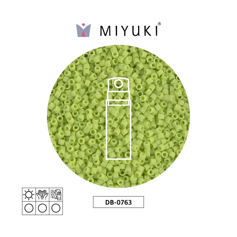 Miyuki delica 11/0 DB0763 chartreuse op matt x 10g