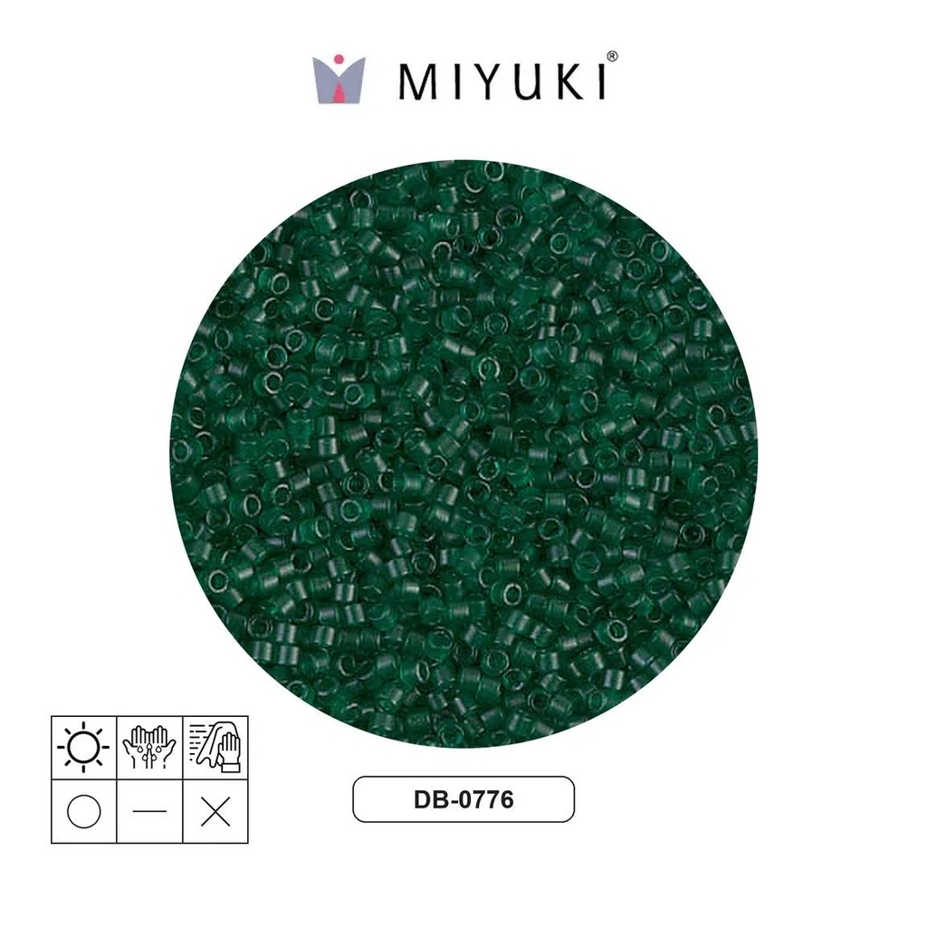 Miyuki delica 11/0 DB0776 matte transp kelly x 50g