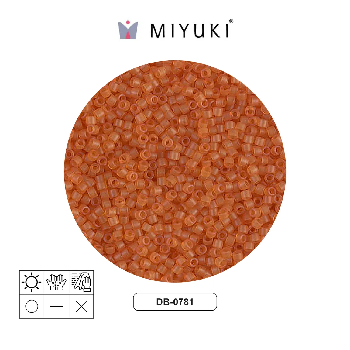 Miyuki delica 11/0 DB0781 mate transparente amarillo x 50g