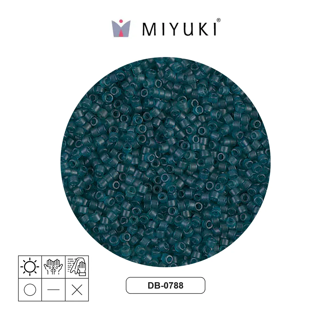 Miyuki delica 11/0 DB0788 matte tran blue z x 250g