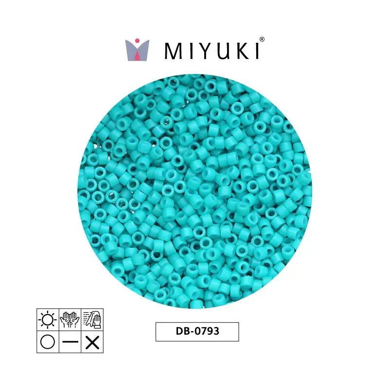 Miyuki delica 11/0 DB0793 mate opaco azul turquesa x 50g