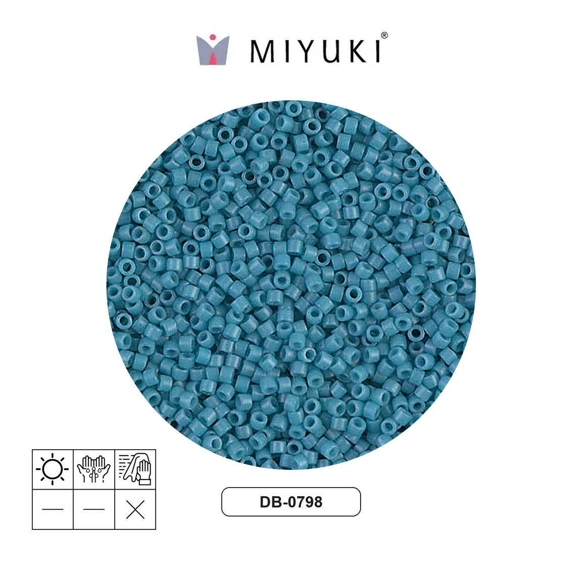 Miyuki delica 11/0 DB0798 matte opaque capri x 250g