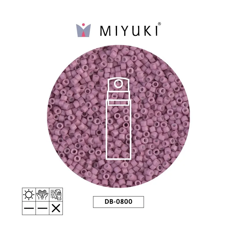 Miyuki delica 11/0 DB0800 frosted opaque antique rose x 10g
