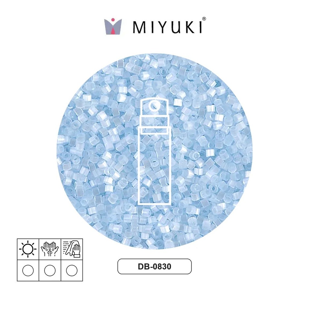 Miyuki delica 11/0 DB0830 azul sedoso satinado x 10g