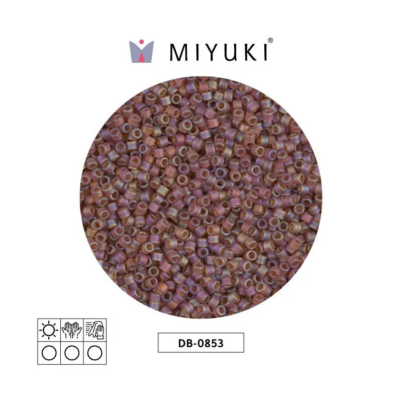 Miyuki delica 11/0 DB0853 mate transparente oscuro morado AB x 50g
