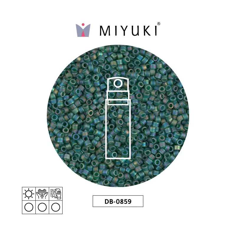 Miyuki delica 11/0 DB0859 matte transparent dark esmerald AB x 10g