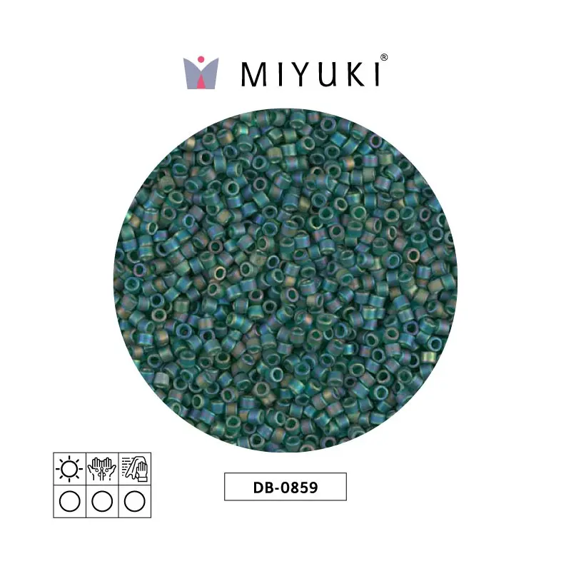 Miyuki delica 11/0 DB0859 matte transparent dark esmerald AB x 50g
