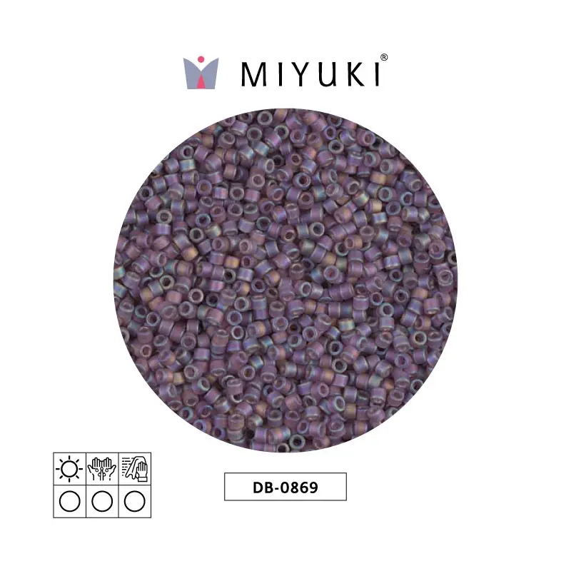 Miyuki delica 11/0 DB0869 matte transparent mauve ABx 50g