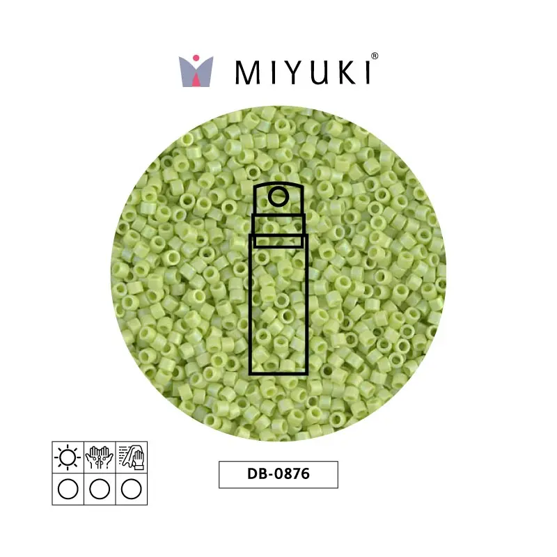 Miyuki delica 11/0 DB0876 mate opaco verde chartreuse AB x 10g