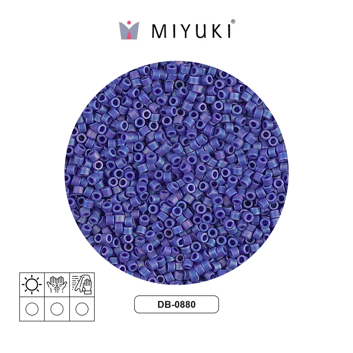 Miyuki delica 11/0 DB0880 matte opaque cobalt ABx 50g