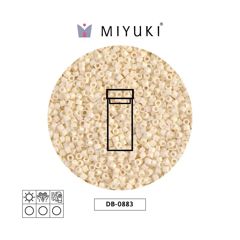 Miyuki delica 11/0 DB0883 matte op cream AB x 3g