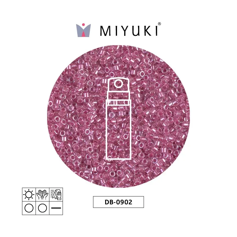 Miyuki delica 11/0 DB0902 sparkling peony link forrado cristal x 10g