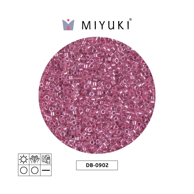 Miyuki delica 11/0 DB0902 sparkling peony link lined crystal x 50g