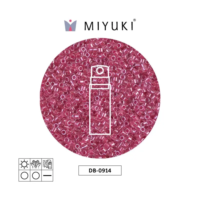 Miyuki delica 11/0 DB0914 sparkling rose lined crystal x 10g