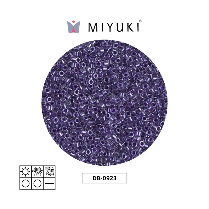 Miyuki delica 11/0 DB0923 sparkling amethyst lined crystal x 50g
