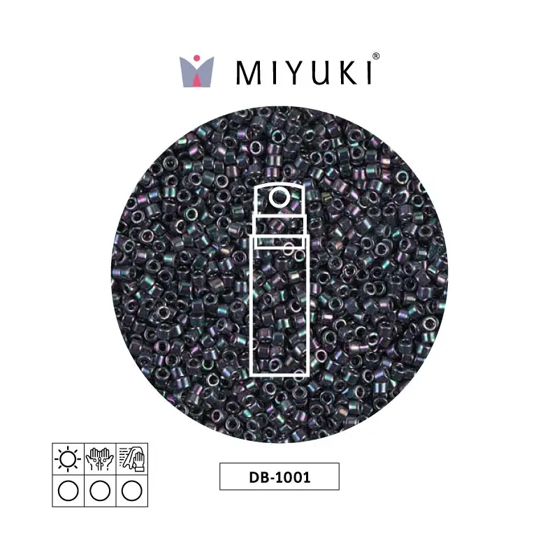 Miyuki delica 11/0 DB1001 metallic purple-green x 10g
