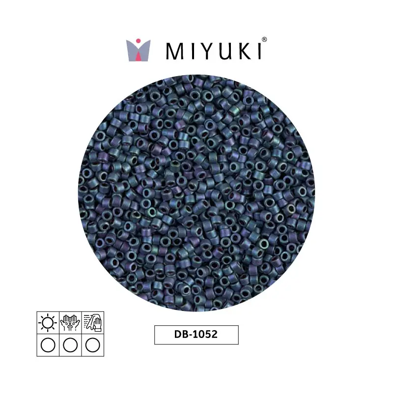 Miyuki delica 11/0 DB1052 matte metallic blue green/gold x 50gr