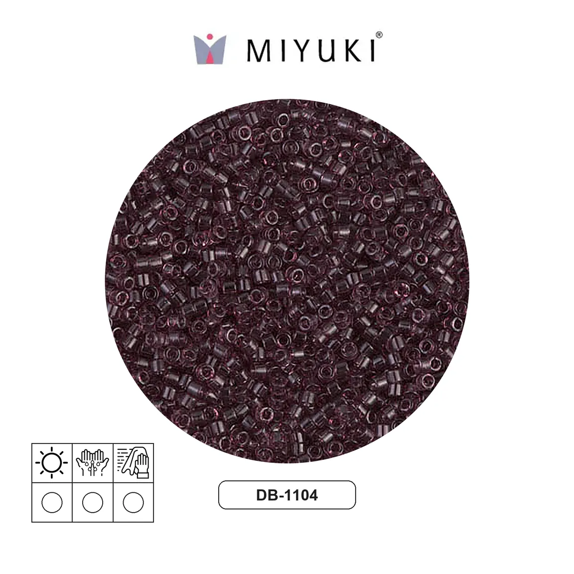 Miyuki delica 11/0 DB1104 transparente mauve x 50g