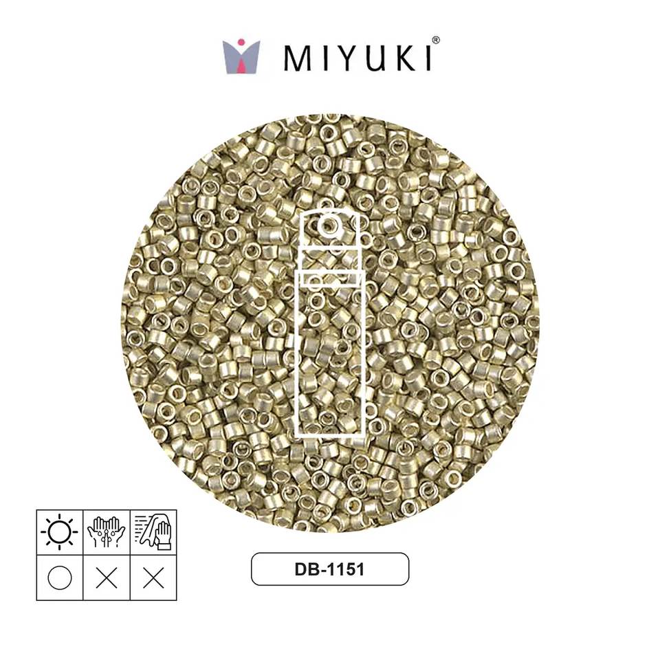 Miyuki delica 11/0 DB1151 galvanized SF silver x 10gr