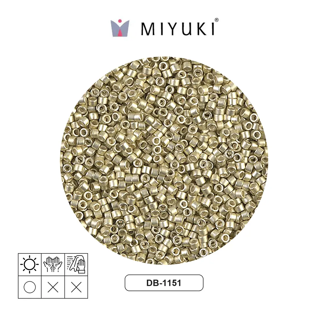 Miyuki delica 11/0 DB1151 semi-matte galvanized x 50gr