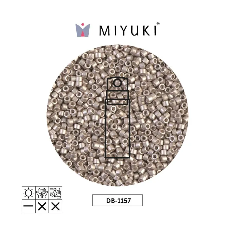 Miyuki delica 11/0 DB1158 galvanized frosted smoky amethyst x 10g
