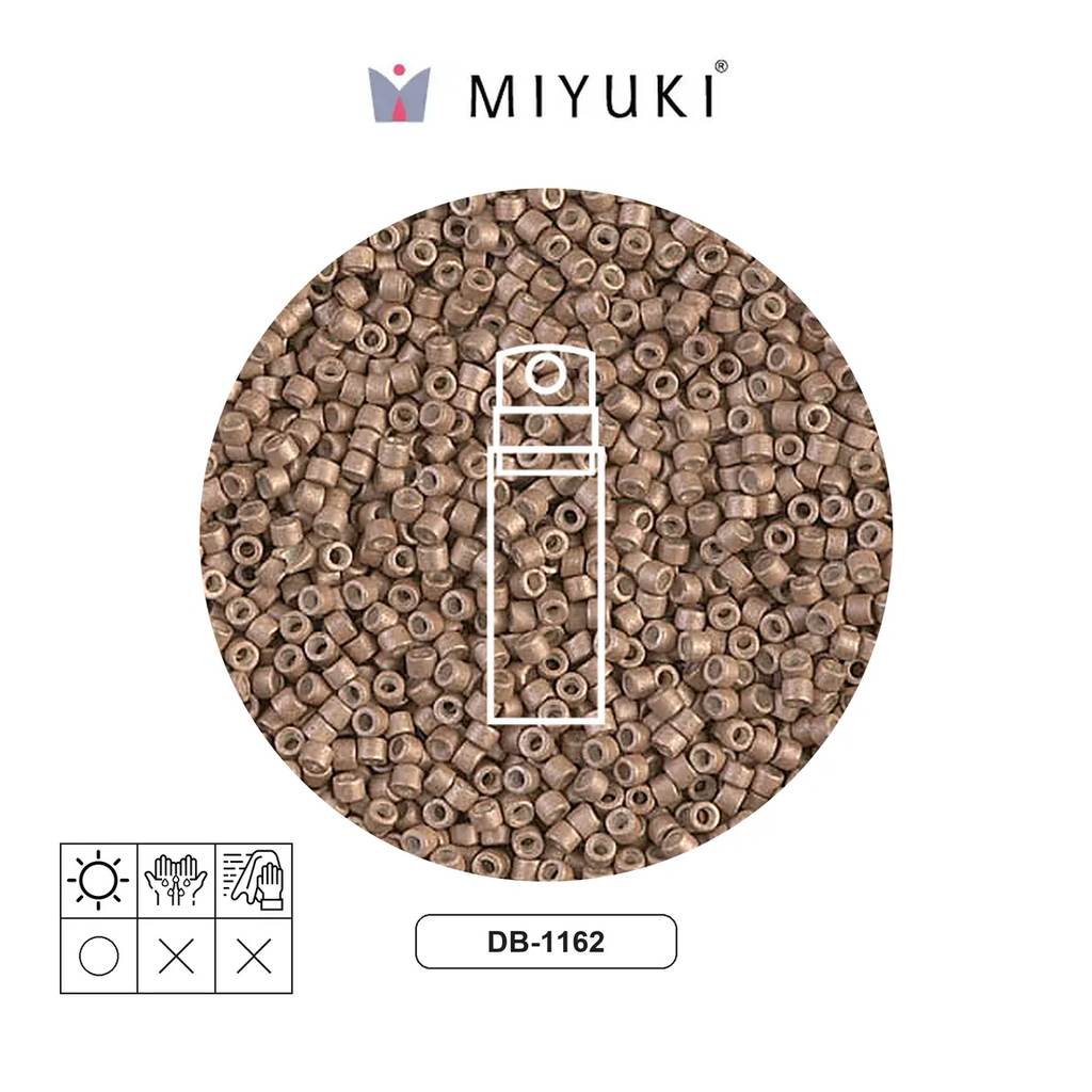 Miyuki delica 11/0 DB1162 galvanizado mate champagne x 10g