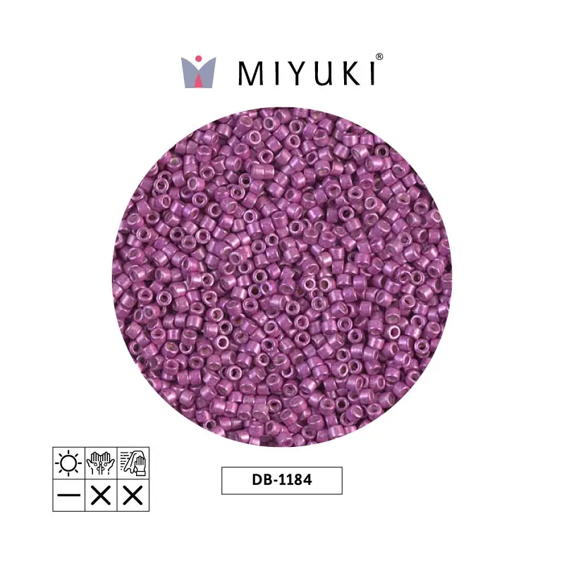 Miyuki delica 11/0 DB1184 galvanized SF magenta x 250g