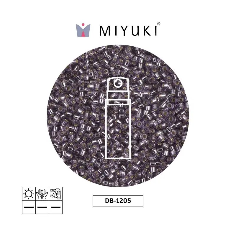Miyuki delica 11/0 DB1205 plateado forrado claro amethyst x 10g
