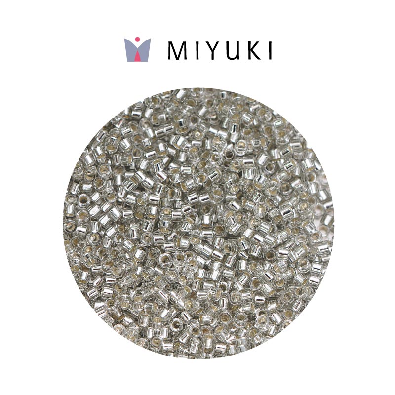 Miyuki delica 11/0 DB1211 plateado gris niebla x 50g