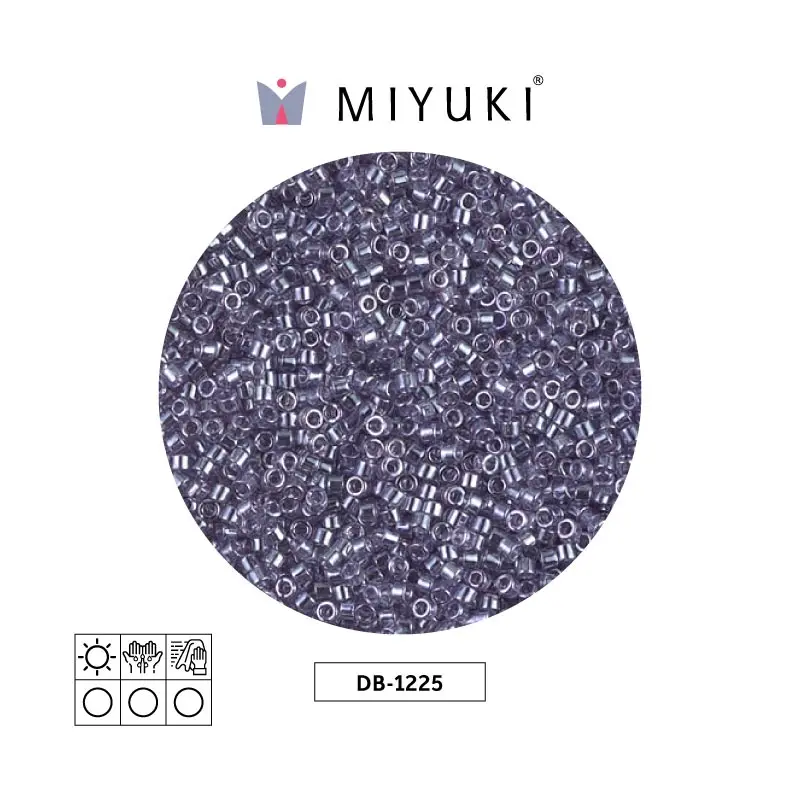 Miyuki delica 11/0 DB1225 transparent light amethyst luster x 50g
