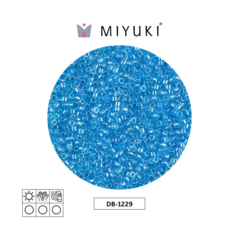 Miyuki delica 11/0 DB1229 transparent ocean blue luster x 50g