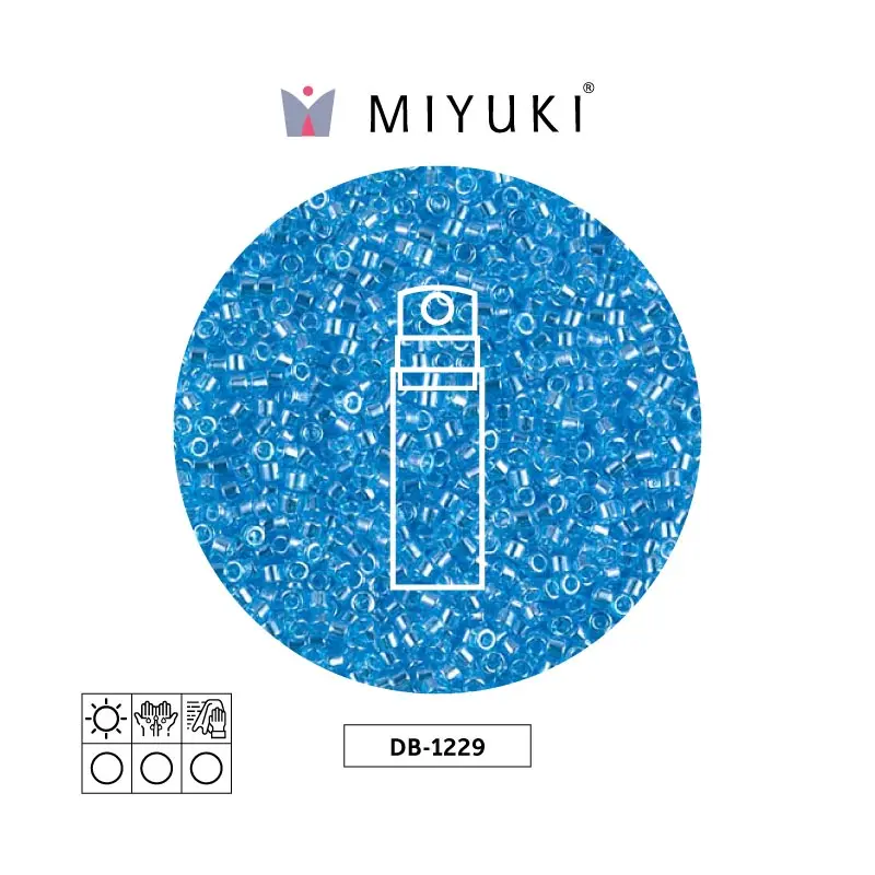 Miyuki delica 11/0 DB1229 transparent ocean blue x 10g