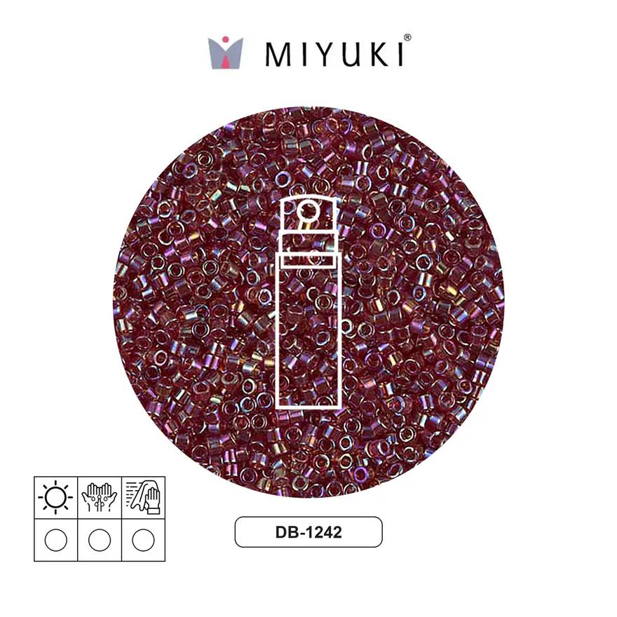 Miyuki delica 11/0 DB1242 transp. dark cranbery AB x 10g