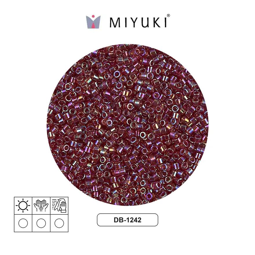 Miyuki delica 11/0 DB1242 transp. dark cranbery AB x 50g