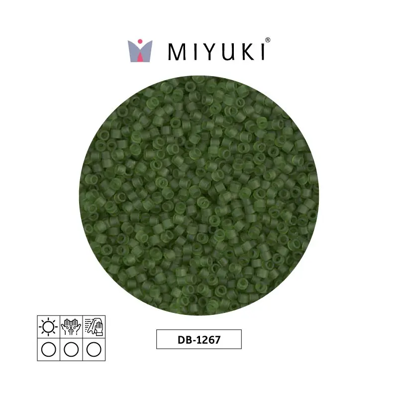 Miyuki delica 11/0 DB1267 matte transparent olive x 50g