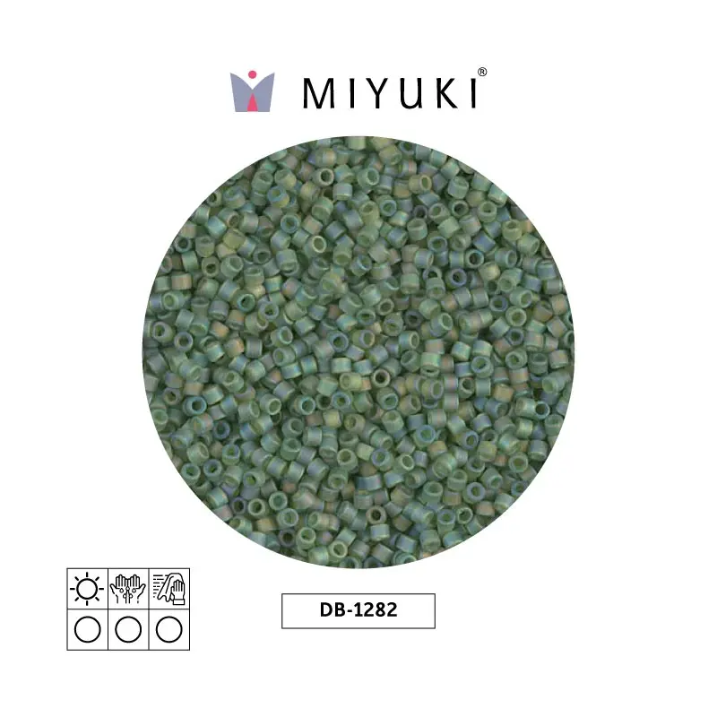 Miyuki delica 11/0 DB1282 matte transparent olive AB x 50g