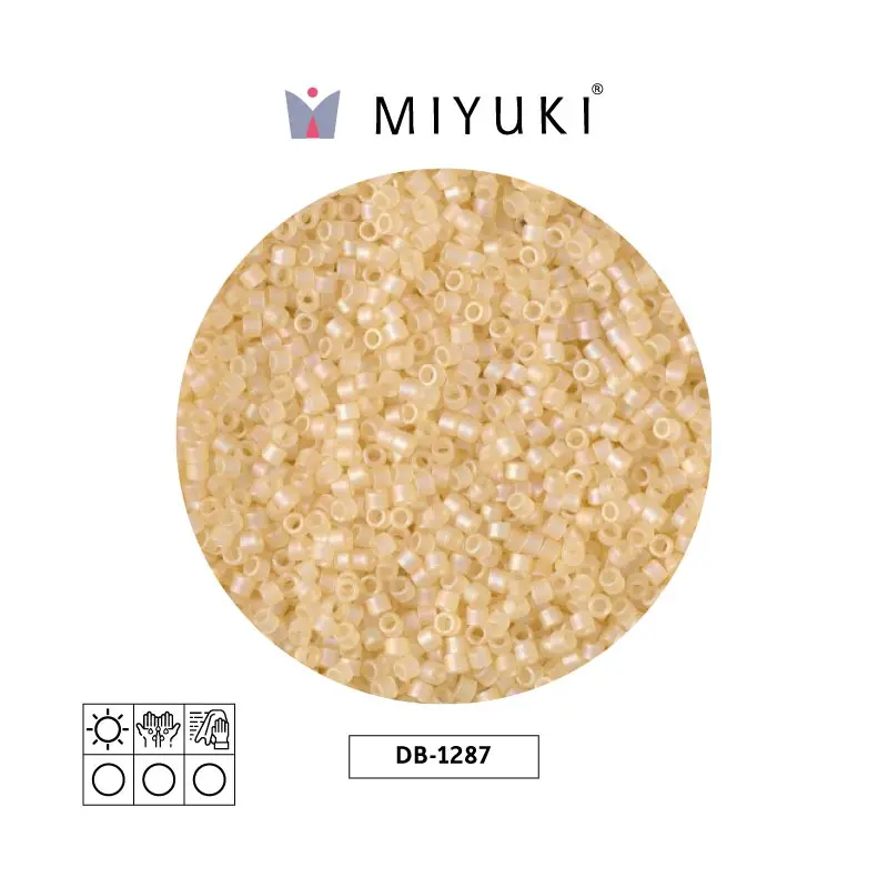 Miyuki delica 11/0 DB1287 claro beige lusterr mate x 50g