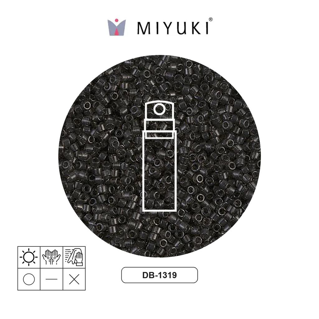 Miyuki delica 11/0 DB1319 transparente oscuro gris x 10g